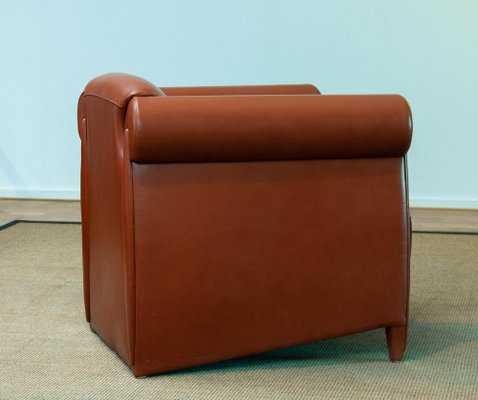 Modern Cognac Leather Club Chair by Klaus Wettergren Denmark, 1980s-JE-1331937