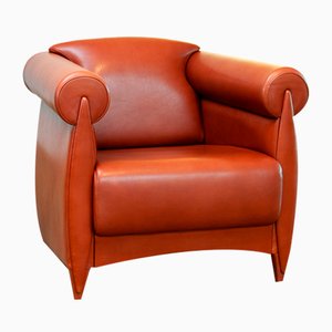 Modern Cognac Leather Club Chair by Klaus Wettergren Denmark, 1980s-JE-1331937