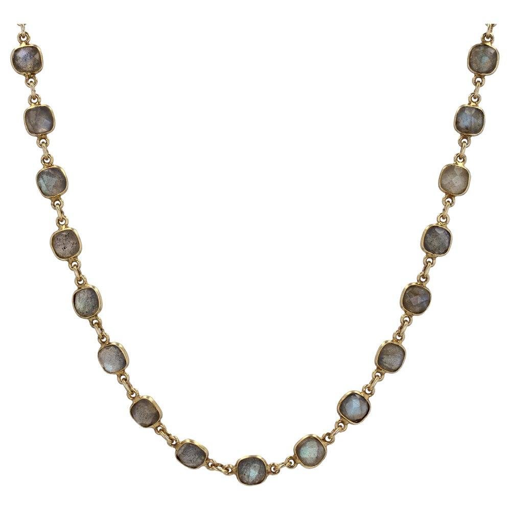 Modern Creation Labradorites Vermeil Necklace from Baume