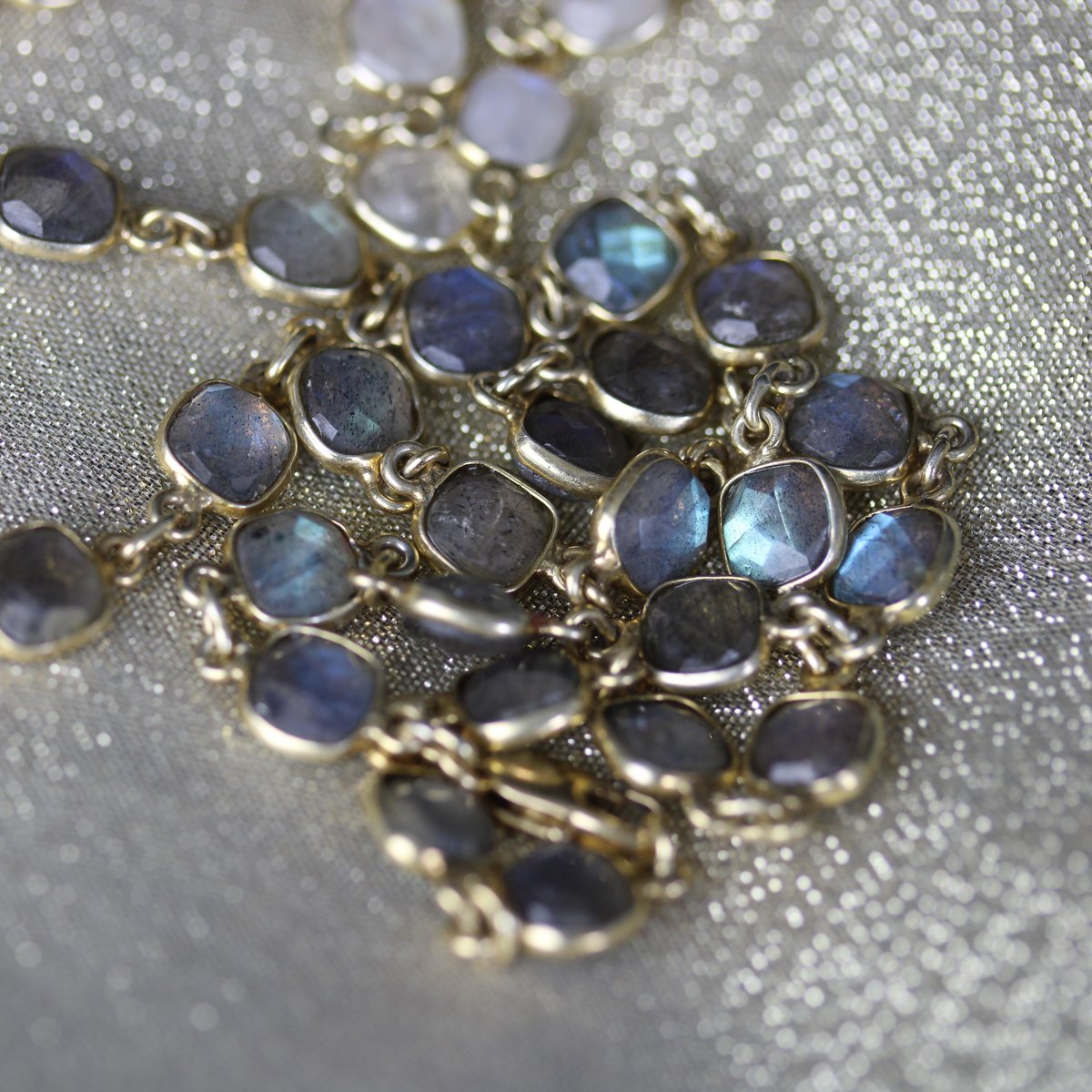 Modern Creation Labradorites Vermeil Necklace from Baume