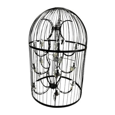 Modern Crystal and Iron Birdcage Chandelier, Set of 2-TCS-1250507