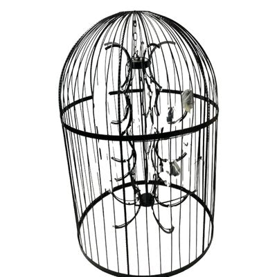 Modern Crystal and Iron Birdcage Chandelier, Set of 2-TCS-1250507