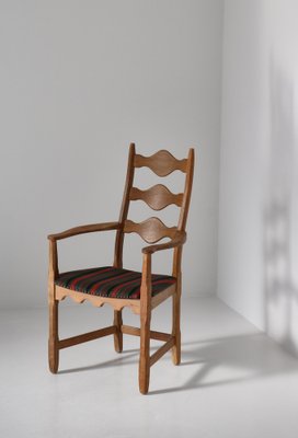 Modern Danish Arm Chair in Oak & Wool Fabric by Henry Kjærnulff, 1960s-WRF-1578917