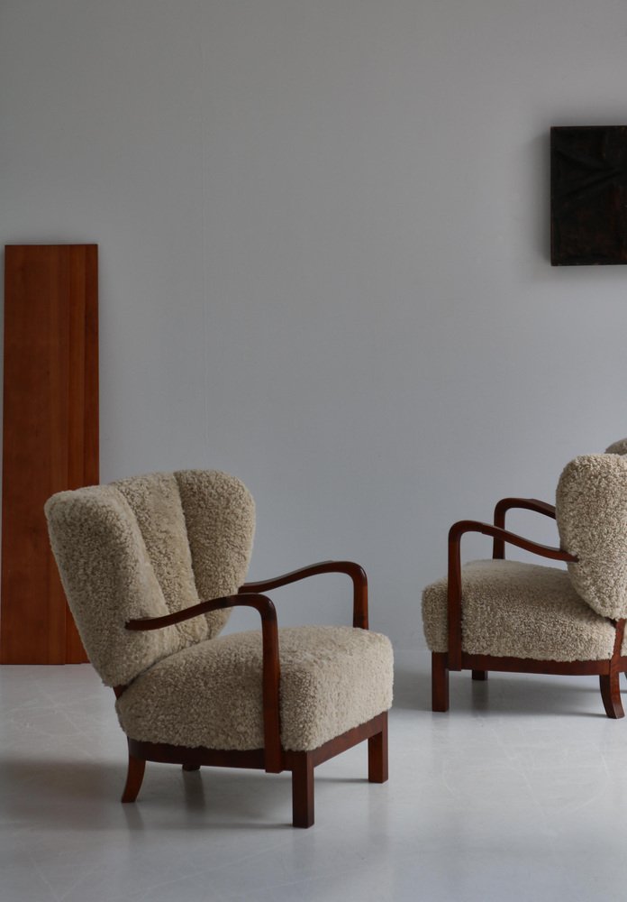 Modern Danish Lounge Chairs by Viggo Boesen, 1930s, Set of 2