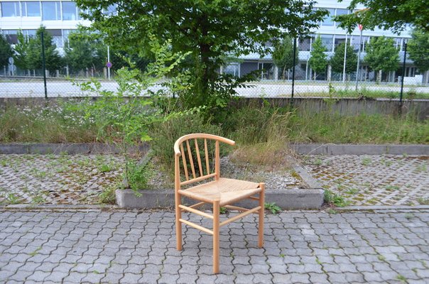 Modern Danish Model J-151Beech Dining Chair by Erik Ole Jorgensen for Kvist Mobler, 1960s-UF-1374409