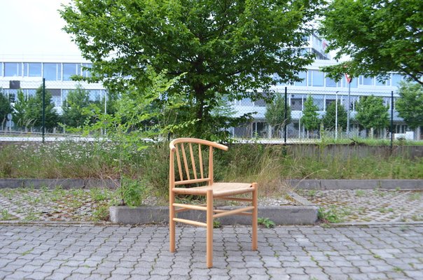 Modern Danish Model J-151Beech Dining Chair by Erik Ole Jorgensen for Kvist Mobler, 1960s-UF-1374409