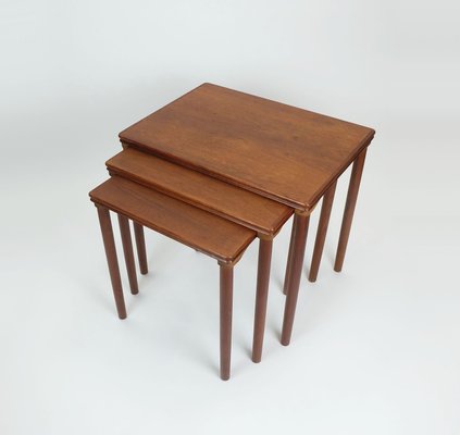 Modern Danish Teak Nesting Tables, 1960s, Set of 3-FH-2033963