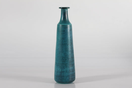 Modern Danish Turquoise Blue Ceramic Vase by Gunnar Nylund for Nymølle, 1960s