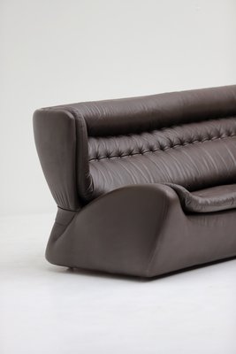 Modern Dark Brown Leather Model Pasha Sofa by Durlet, Belgium, 1970s-CF-1377376