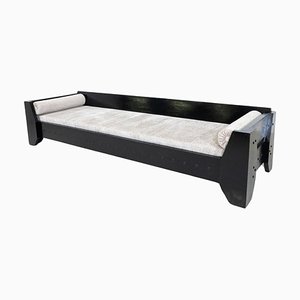 Modern Daybed in Black Wood and Fabric, 1960s-FGA-1743335