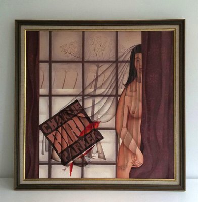 Modern Figurative Painting, 1970s, Oil on Canvas, Framed-BA-658623