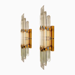 Modern Flower Shaped Glass Rod Wall Sconce in the style of Sciolari, 1960-VDW-2016862