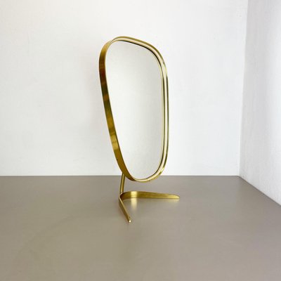 Modern German Brass Table Mirror from United Workshops Munich, 1950s-QZ-1092977