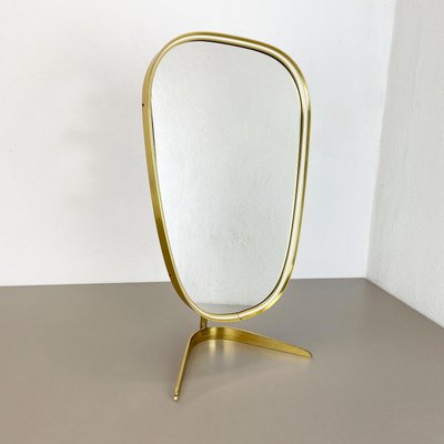 Modern German Brass Table Mirror from United Workshops Munich, 1950s-QZ-1092977