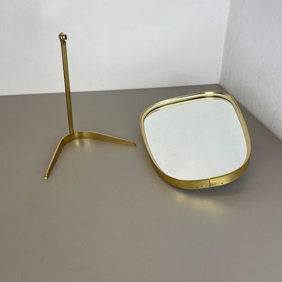 Modern German Brass Table Mirror from United Workshops Munich, 1950s-QZ-1092977