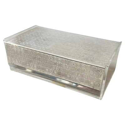 Modern German Rectangular Silver Plated and Acrylic Glass Vanity Box from WMF, 1980s-NMK-2021728