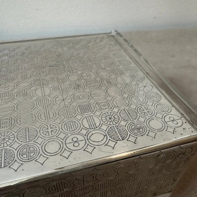 Modern German Rectangular Silver Plated and Acrylic Glass Vanity Box from WMF, 1980s-NMK-2021728