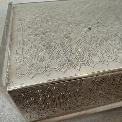 Modern German Rectangular Silver Plated and Acrylic Glass Vanity Box from WMF, 1980s-NMK-2021728