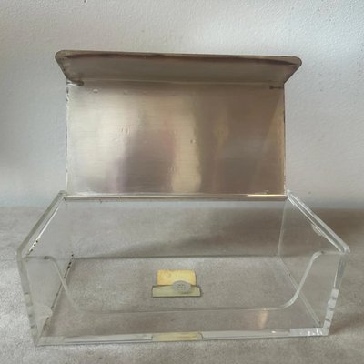 Modern German Rectangular Silver Plated and Acrylic Glass Vanity Box from WMF, 1980s-NMK-2021728