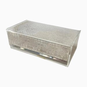 Modern German Rectangular Silver Plated and Acrylic Glass Vanity Box from WMF, 1980s-NMK-2021728