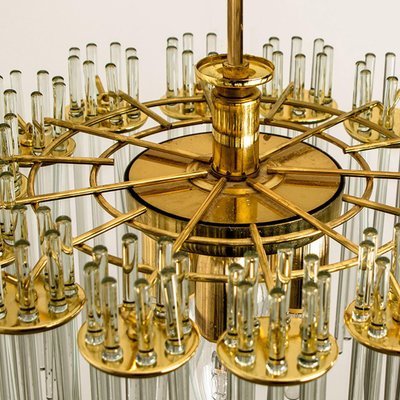 Modern Glass Rod Chandelier by Sciolari for Lightolier, 1970s-VDW-1300442