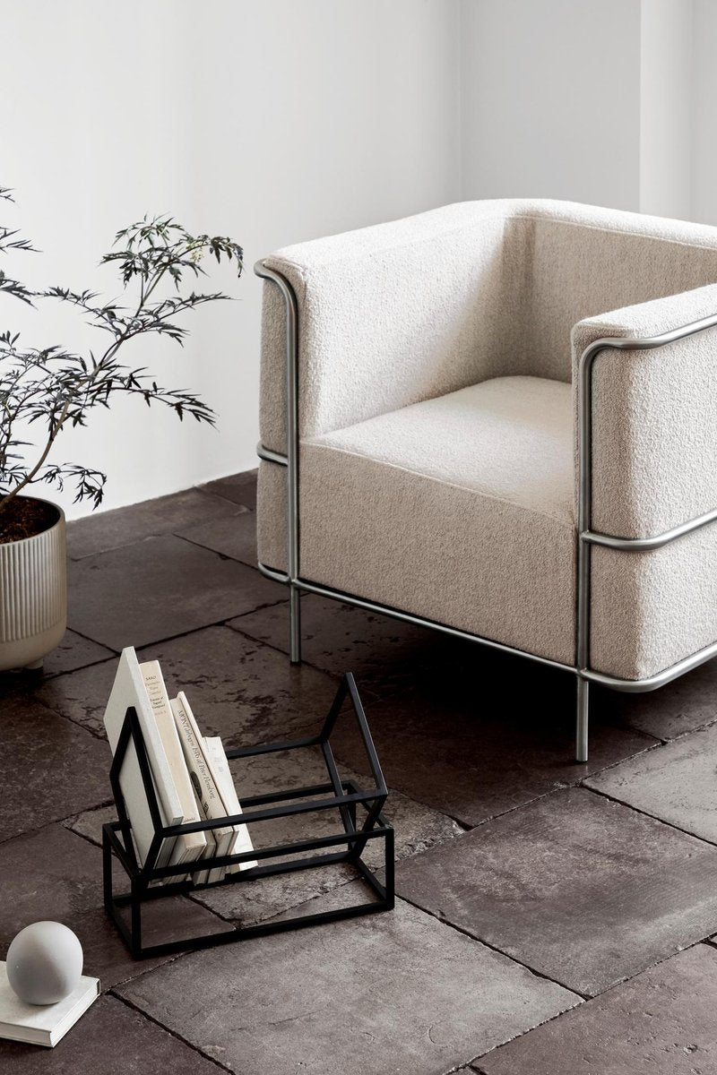 Modern Grey Lounge Chair by Kristina Dam Studio