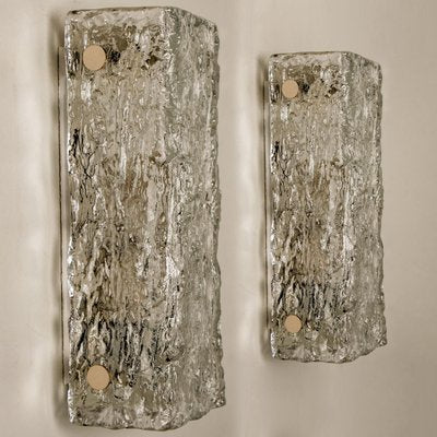 Modern Ice Glass Wall Light by J T Kalmar, Austria, 1960s-VDW-1266514