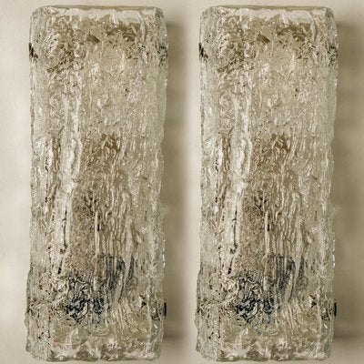 Modern Ice Glass Wall Light by J T Kalmar, Austria, 1960s-VDW-1266514