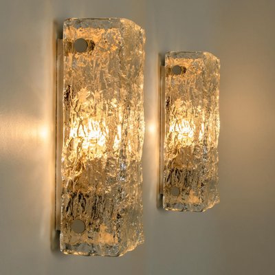 Modern Ice Glass Wall Light by J T Kalmar, Austria, 1960s-VDW-1266514