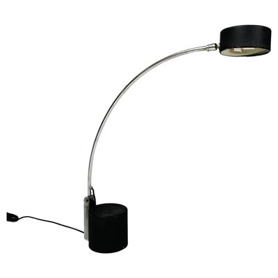 Modern Italian Adjustable Table Lamp in Black Metal, 1980s-GDD-1803444