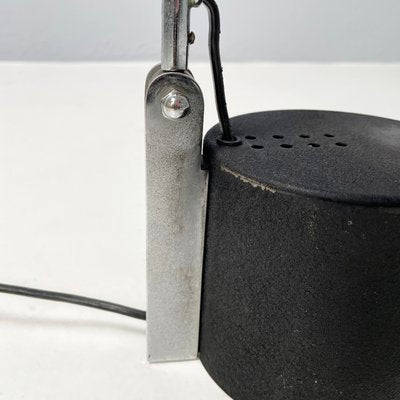 Modern Italian Adjustable Table Lamp in Black Metal, 1980s-GDD-1803444