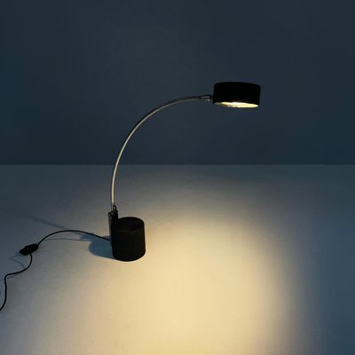 Modern Italian Adjustable Table Lamp in Black Metal, 1980s-GDD-1803444