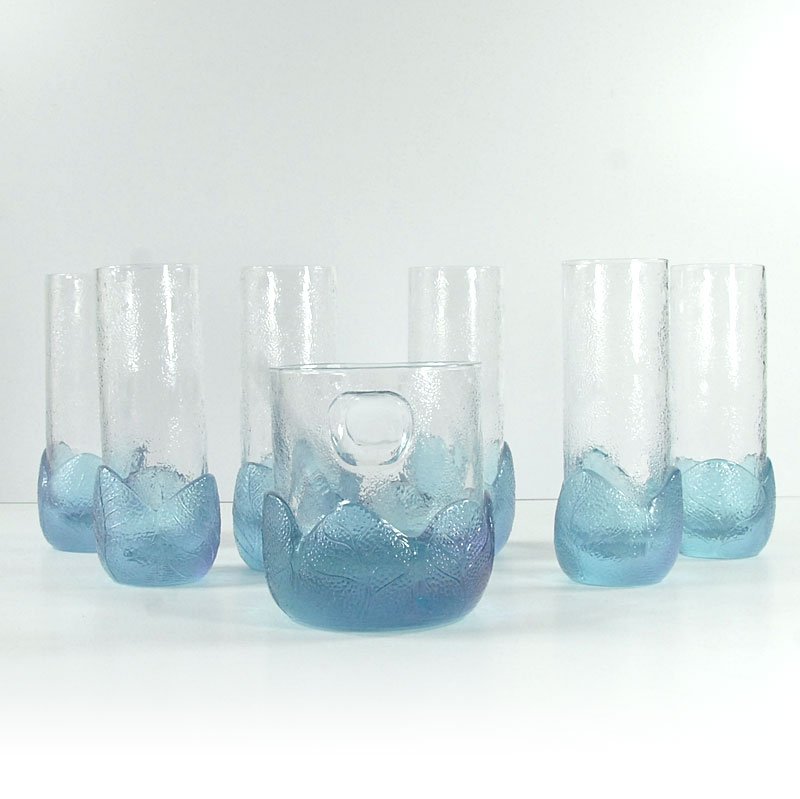 Modern Italian Alexandrite Drink Set, 1970s, Set of 7