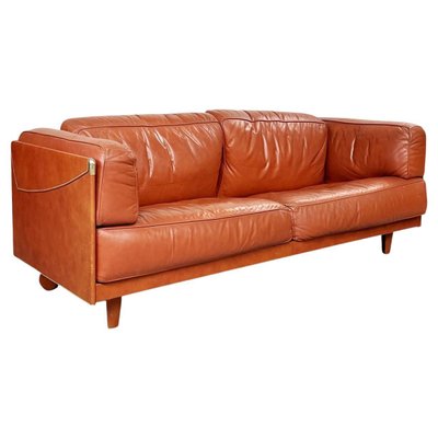 Modern Italian Brown Leather Sofa Twice by Cerri for Poltrona Frau, 1980s-GDD-1351670