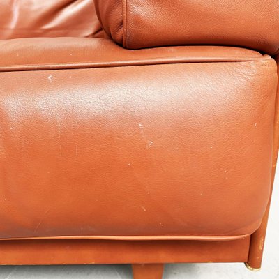 Modern Italian Brown Leather Sofa Twice by Cerri for Poltrona Frau, 1980s-GDD-1351670