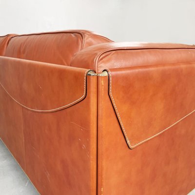 Modern Italian Brown Leather Sofa Twice by Cerri for Poltrona Frau, 1980s-GDD-1351670