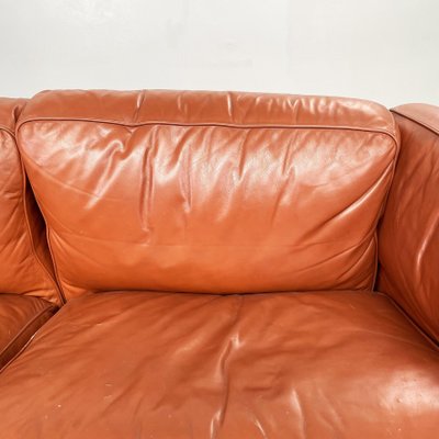 Modern Italian Brown Leather Sofa Twice by Cerri for Poltrona Frau, 1980s-GDD-1351670