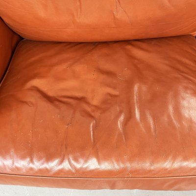 Modern Italian Brown Leather Sofa Twice by Cerri for Poltrona Frau, 1980s-GDD-1351670