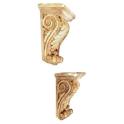 Modern Italian Brown Plaster Capitals, 1990s, Set of 2-GDD-1361663