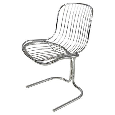 Modern Italian Chair in Metal Tubing and Rods, 1970s-GDD-2041607