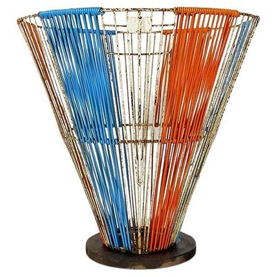 Modern Italian Metal and Colored Plastic Umbrella Stand, 1980s-GDD-1743389