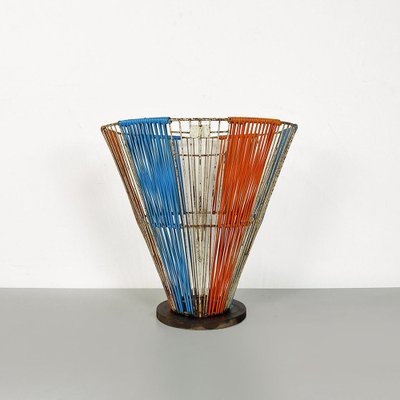 Modern Italian Metal and Colored Plastic Umbrella Stand, 1980s-GDD-1743389