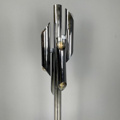 Modern Italian Space Age Floor Lamp in Chromed Metal, 1970s-GDD-1807495