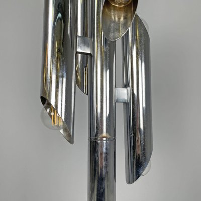 Modern Italian Space Age Floor Lamp in Chromed Metal, 1970s-GDD-1807495