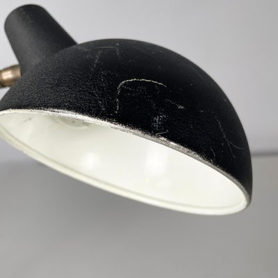 Modern Italian Table Lamp with Clamp in Black Metal and Brass, 1970s-GDD-2041601