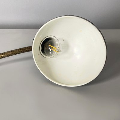 Modern Italian Table Lamp with Clamp in Black Metal and Brass, 1970s-GDD-2041601