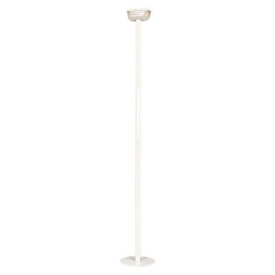 Modern Italian White Metal and Knurled Glass Floor Lamp, 1980s-GDD-1778305