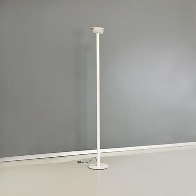 Modern Italian White Metal and Knurled Glass Floor Lamp, 1980s-GDD-1778305