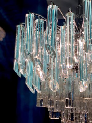 Modern Light Blue Crystal Prism Murano Glass Chandelier, 1970s-MBH-1032697