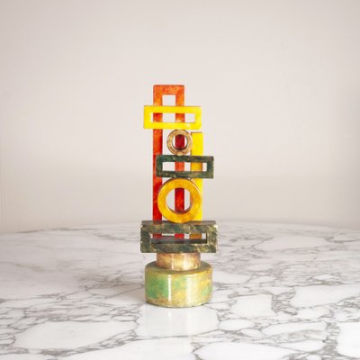 Modern Marble Totem Sculpture, 1970s-JQO-1821108